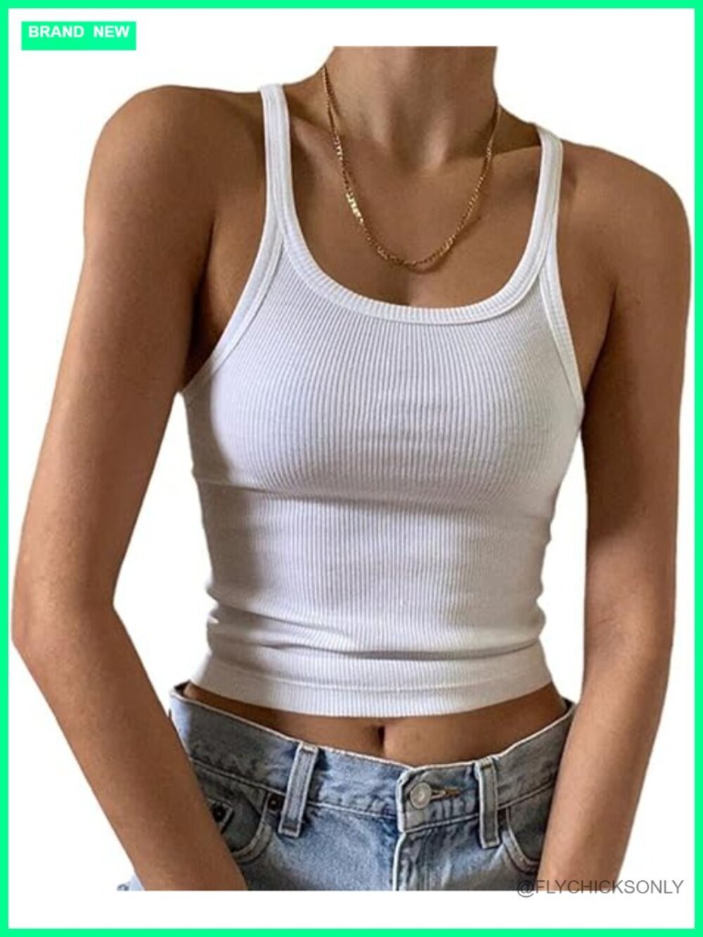 Women's Sleeveless Tank Top Cotton Spandex Ribbed Knit Cami Shirt